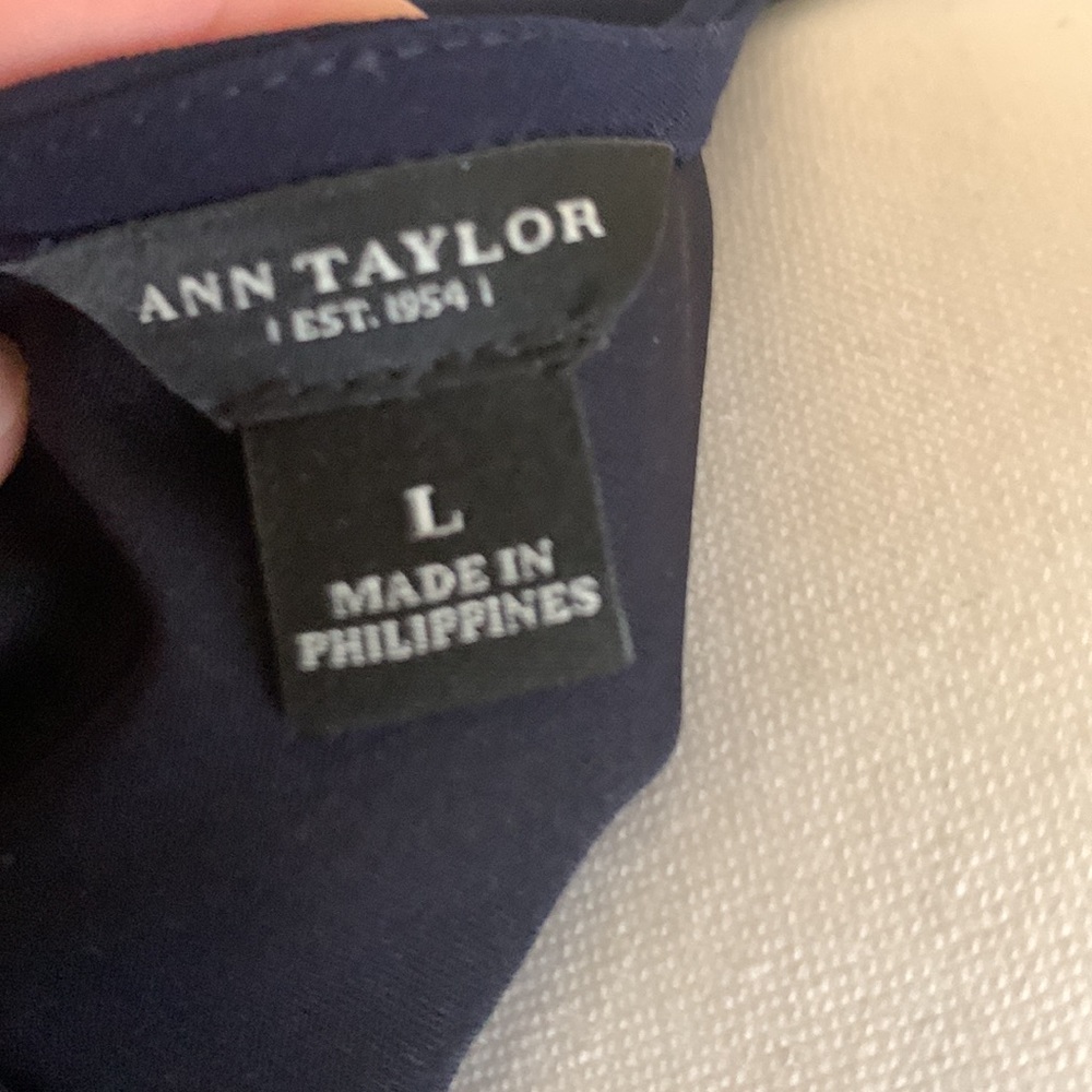 Ann Taylor Geometric Print Jersey Shift Dress - Picture 7 of 8